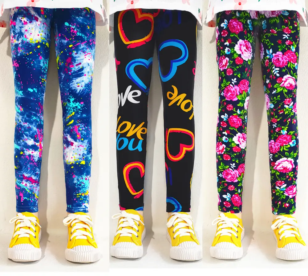 Kids Pant Spring Summer Children Clothing Baby Girls Slim Tight Pants Sweet Floral Leggings For Girl Clothing