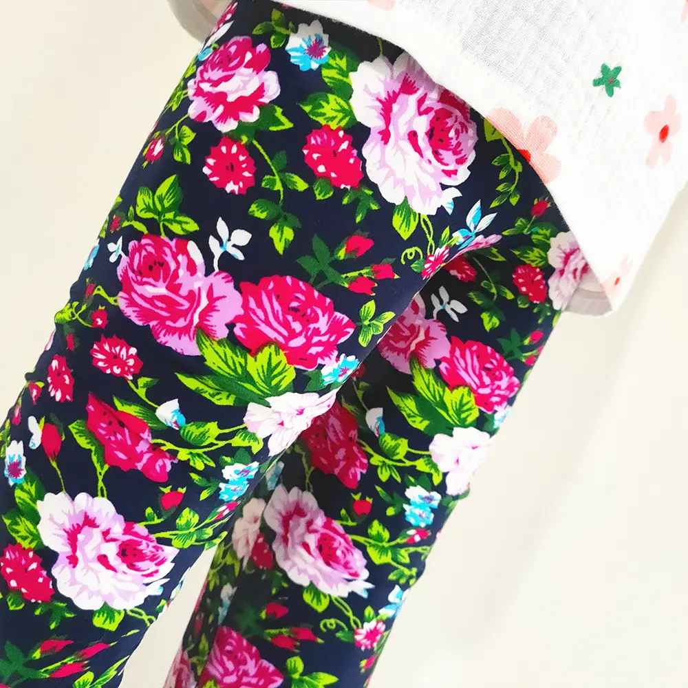Kids Pant Spring Summer Children Clothing Baby Girls Slim Tight Pants Sweet Floral Leggings For Girl Clothing