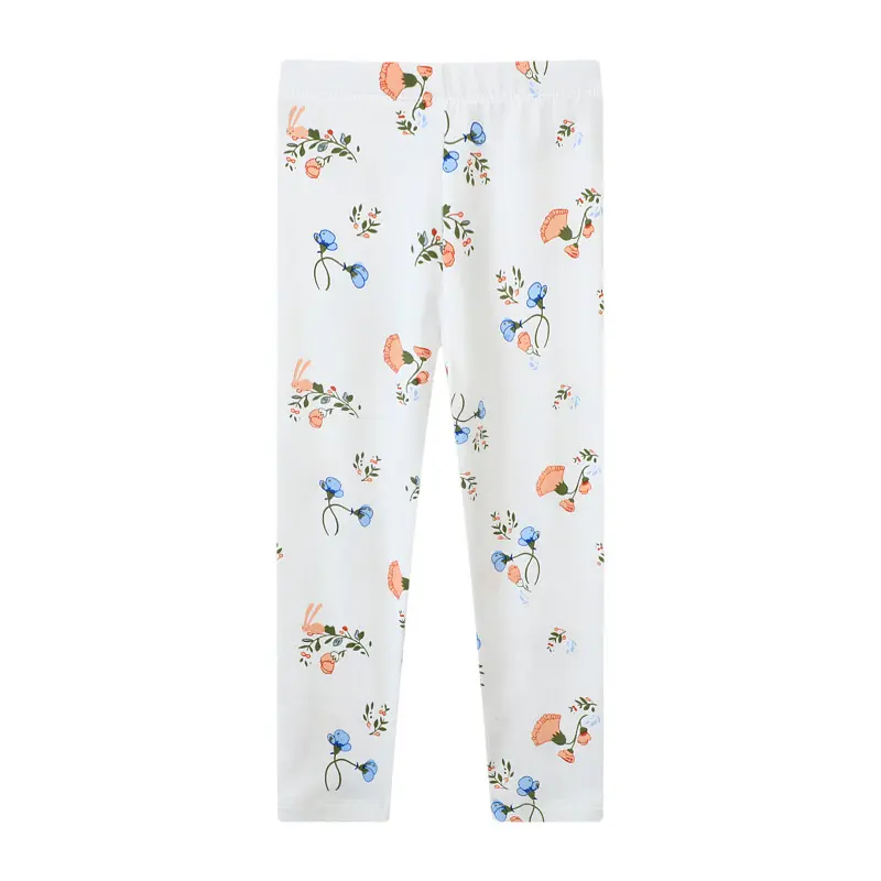 Jumping Meters 2-7T Hot Selling Autumn Spring Girls Leggings Pants Floral Print Full Length Girls  Baby Skinny Pencil Pants