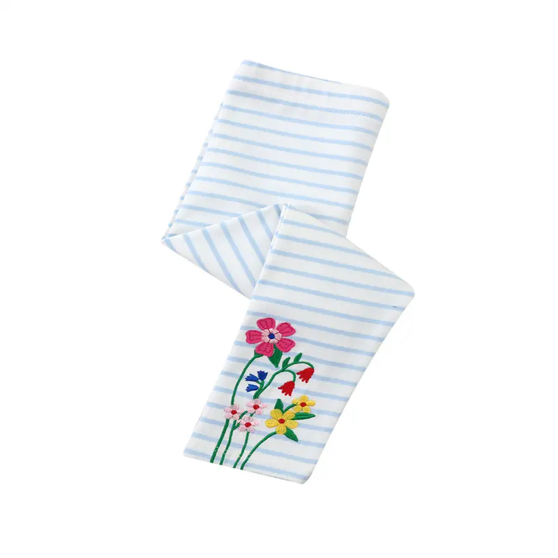 Jumping Meters 2-7T New Girls Leggings Pants Flowers Embroidery Striped Children's Clothing Skinny Baby Pencil Pants Baby