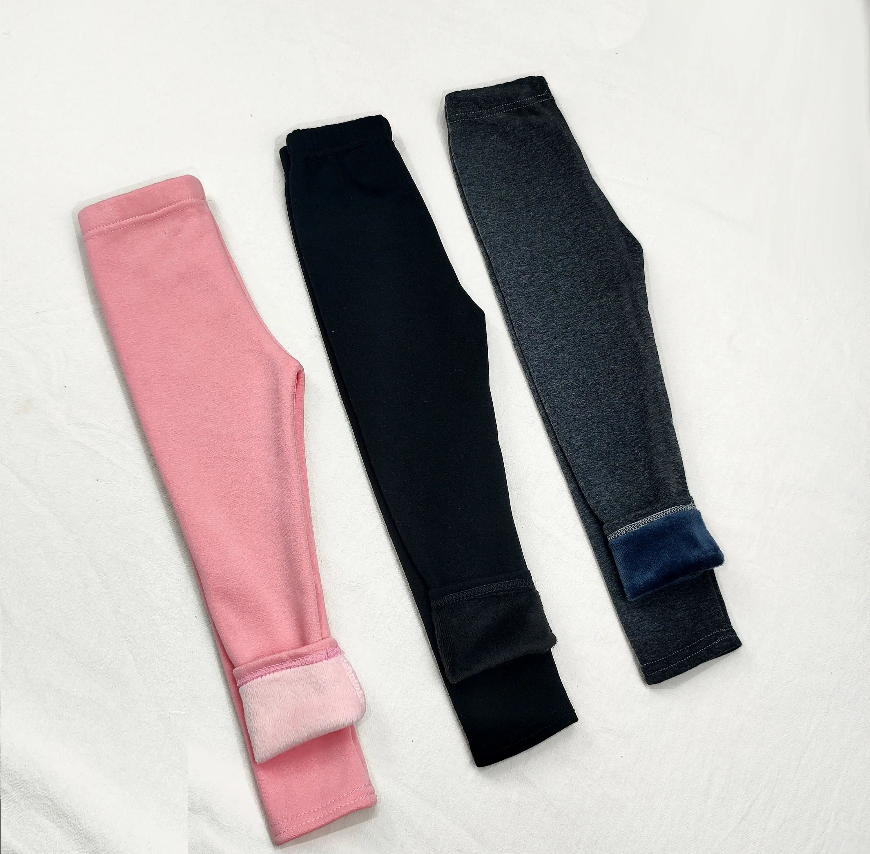Autumn And Winter Girls' Pants  Velvet Warm Clothes Korean Version Slim Leggings Children's Outer Wear Elastic Thickening Trouse