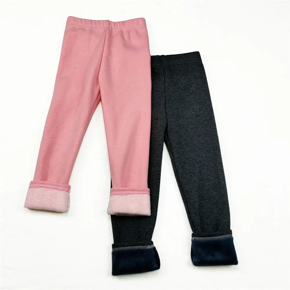 Autumn And Winter Girls' Pants  Velvet Warm Clothes Korean Version Slim Leggings Children's Outer Wear Elastic Thickening Trouse