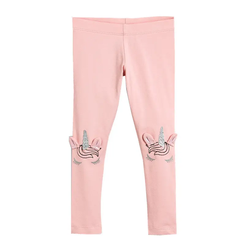 Jumping Meters 2-7T Baby Girls Unicorn Cartoon Pencil Pants Hot Selling Pink Cotton Leggings Pants New Spring Autumn Clothing