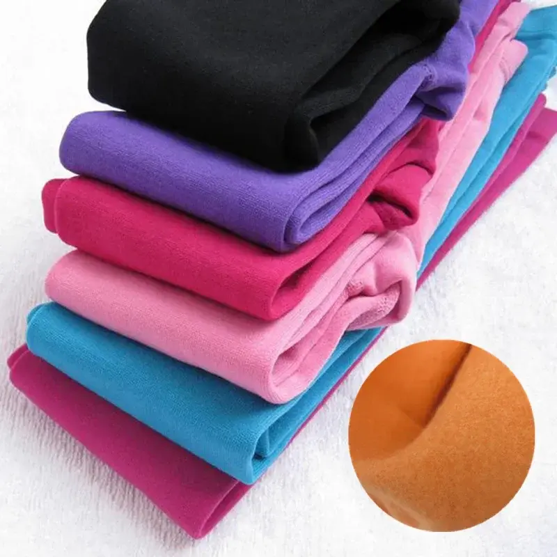 Baby Girls Fleece Leggings Warm Pants Kids Bottoming Trousers 2024 Autumn Winter 1-10Years Children's Clothing