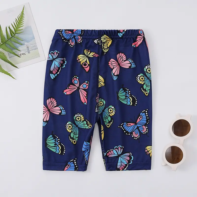 1/4 Pcs Children's Thin Leggings Girl Sweet And Lovely Love Safety Pants Anti-exposure Shorts Slim Joker Sweatpants Stretch Pant