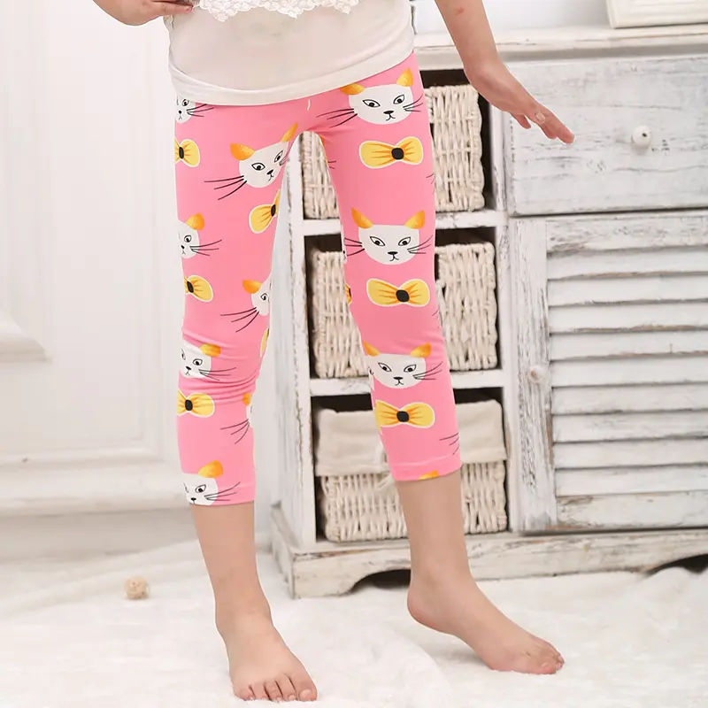 Hot & New Girls leggings summer Korean Flower multi-colored milk silk breathable Leggings