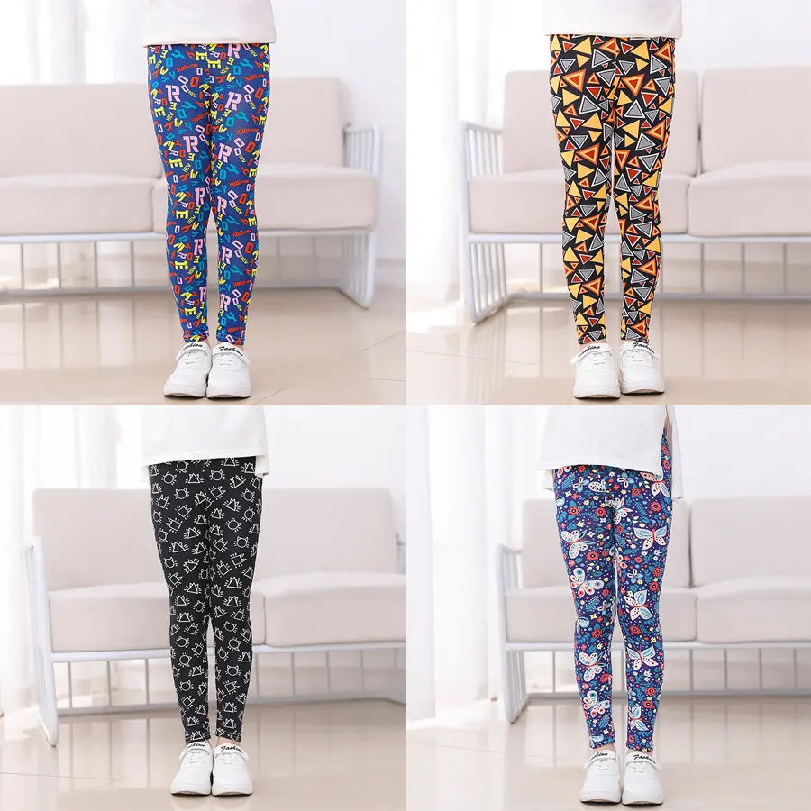 SheeCute Girls Spring Autumn Full Length Printing Skinny Leggings SC1752-C