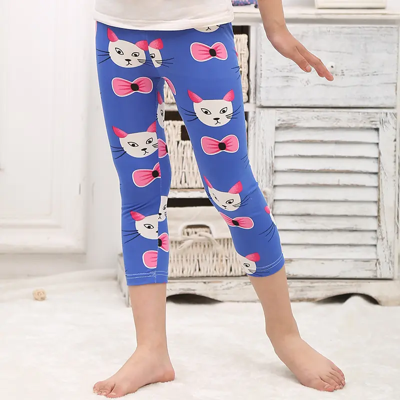 Hot & New Girls leggings summer Korean Flower multi-colored milk silk breathable Leggings
