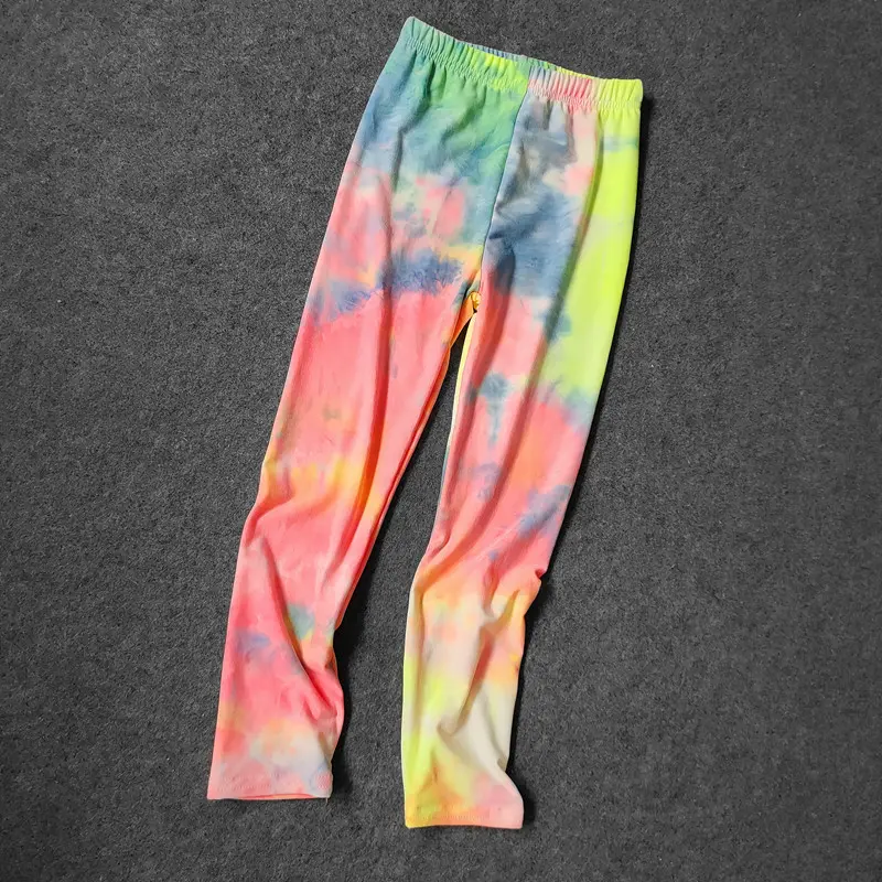 Girls Leggings Spring Summer Retro Colorful Graffiti Printing Kids Pants Babys Girls Elastic Soft Skinny Leggings 2-11 Years