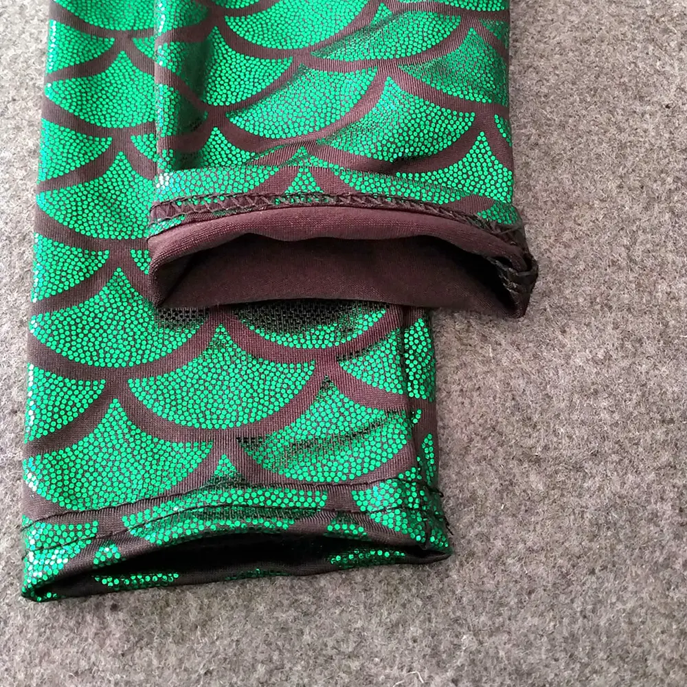 Spring Autumn Girls Leggings Mermaid Leggings Girls Pants Kids Girl Colorful Shiny Scale Pants Slim Trousers Childrens Leggings