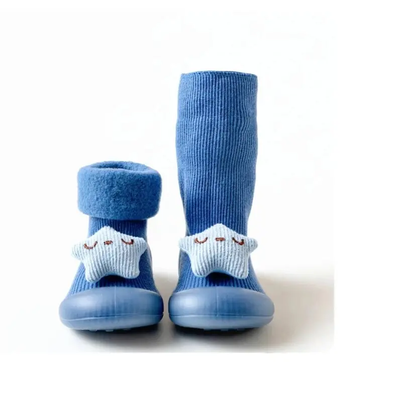 Baby Walking Shoes Autumn and Winter Padded Thickened Baby Socks Shoes Cartoon Cute Non-slip Wear-resistant Indoor Floor Shoes