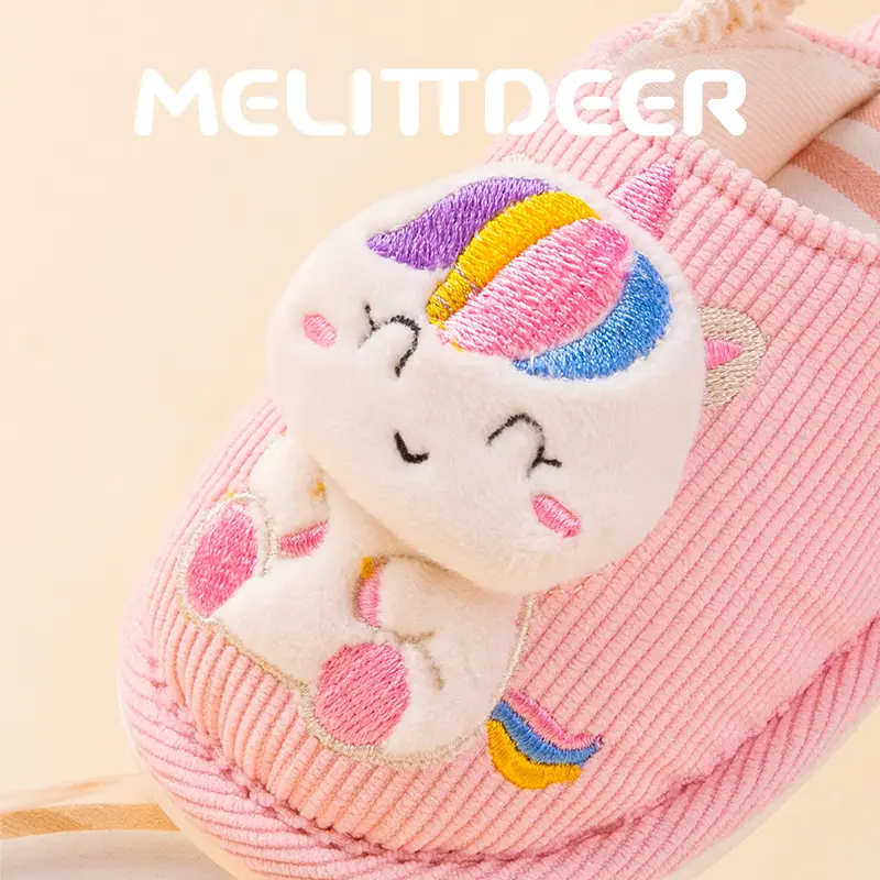 MELITTDEER Girls' shoes, Autumn Slippers, winter indoor slippers toddlers, Indoor Footwear for Ages 1 to 5, Soft and Comfortable