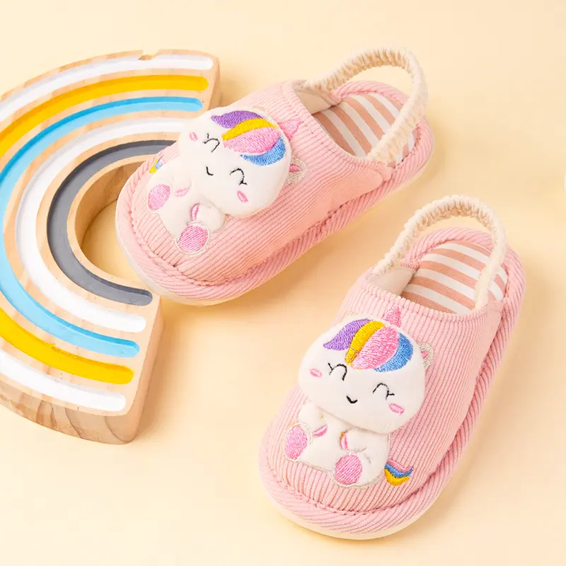 MELITTDEER Girls' shoes, Autumn Slippers, winter indoor slippers toddlers, Indoor Footwear for Ages 1 to 5, Soft and Comfortable