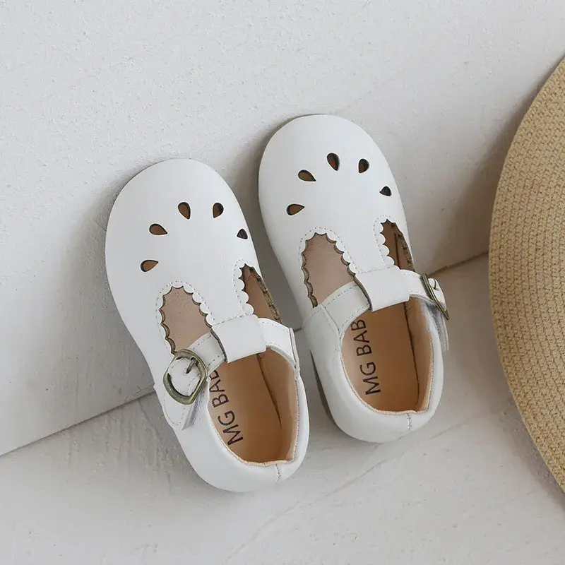 Baby Girl Shoes Leather School Shoes Sandals Toddler Sneaker Mary Jane Kids Dress Shoes Baby Princess Flat Girls Footwear E05283