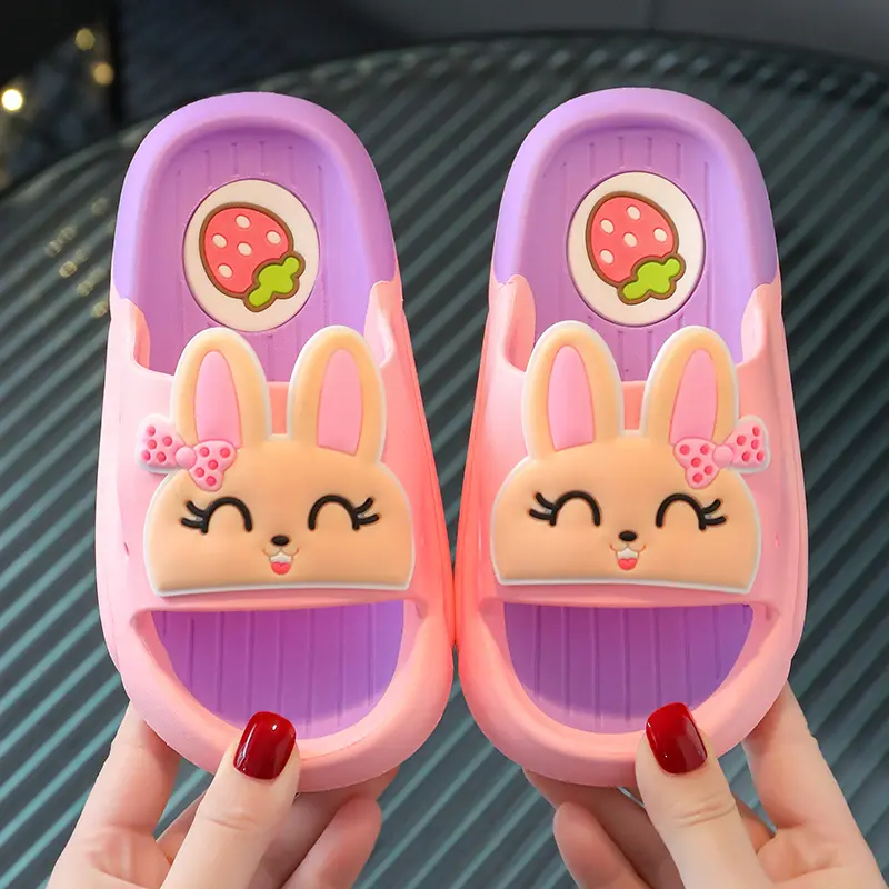 Children slippers summer girl cute home parent-child male dinosaur indoor bathroom anti slip soft sole baby stepping feeling