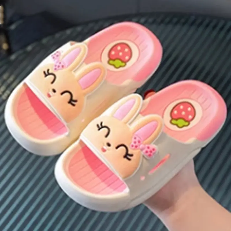 Children slippers summer girl cute home parent-child male dinosaur indoor bathroom anti slip soft sole baby stepping feeling