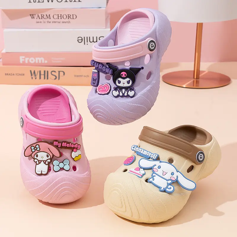 Sanrio Summer Childrens Slippers Hole Kids Sandals Soft Anti-Skid Cartoon MyMoledy Design Indoor non-Slip Boys Girls Beach Shoes