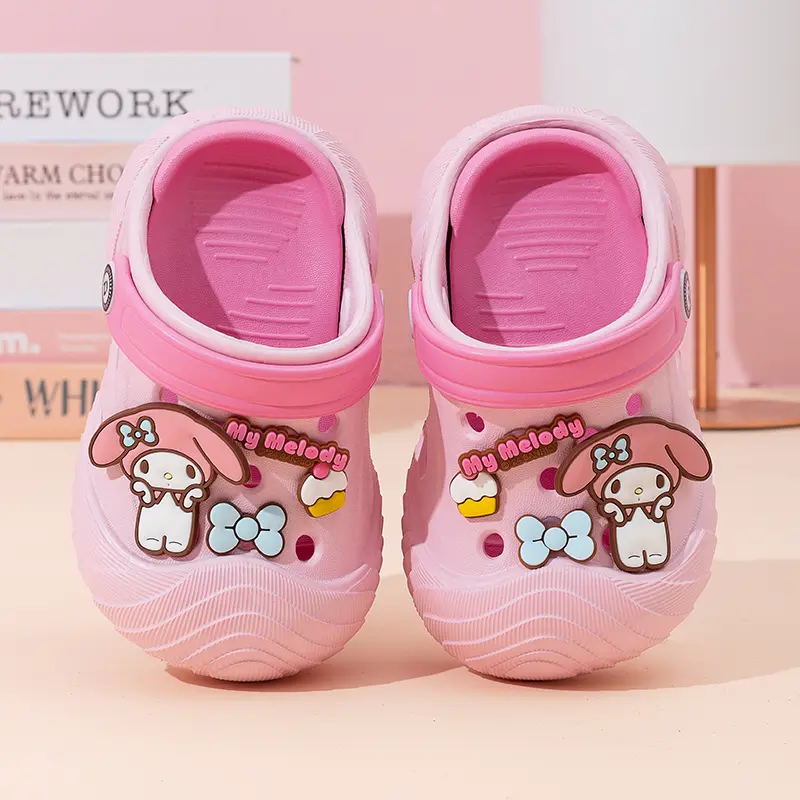 Sanrio Summer Childrens Slippers Hole Kids Sandals Soft Anti-Skid Cartoon MyMoledy Design Indoor non-Slip Boys Girls Beach Shoes