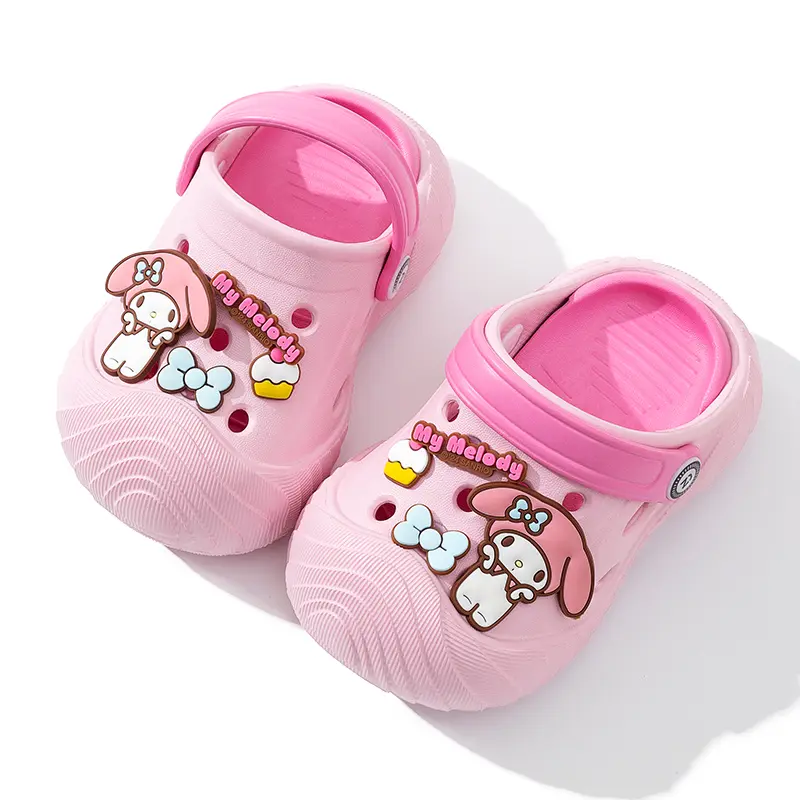 Sanrio Summer Childrens Slippers Hole Kids Sandals Soft Anti-Skid Cartoon MyMoledy Design Indoor non-Slip Boys Girls Beach Shoes