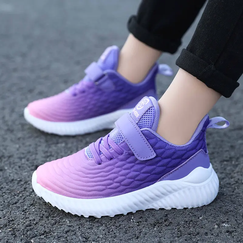 Kids Girls Shoes Casual Breathable Running Tennis Children Sneakers Girls Shoes Fashion Gradient Designer Sports Shoes Outdoors