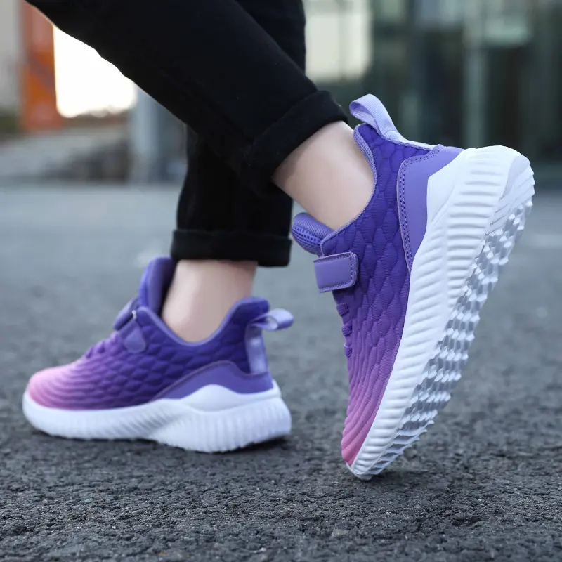 Kids Girls Shoes Casual Breathable Running Tennis Children Sneakers Girls Shoes Fashion Gradient Designer Sports Shoes Outdoors