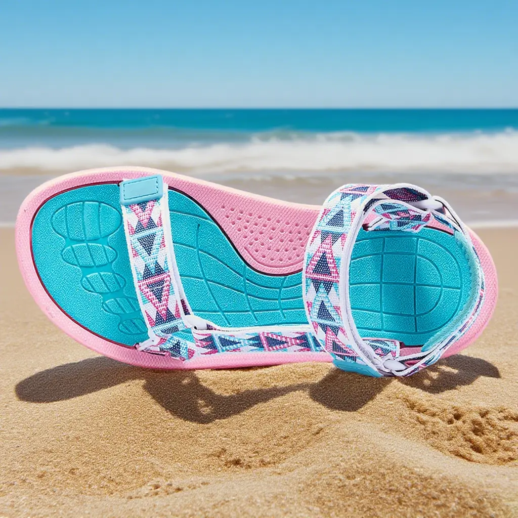 Kids Sandals for Boys Girls Outdoor Beach Fashion Non-Slip Pink Solid Breathable Casual Students Sneakers Children's Shoes