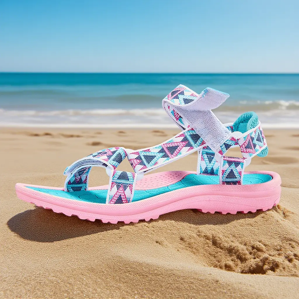 Kids Sandals for Boys Girls Outdoor Beach Fashion Non-Slip Pink Solid Breathable Casual Students Sneakers Children's Shoes