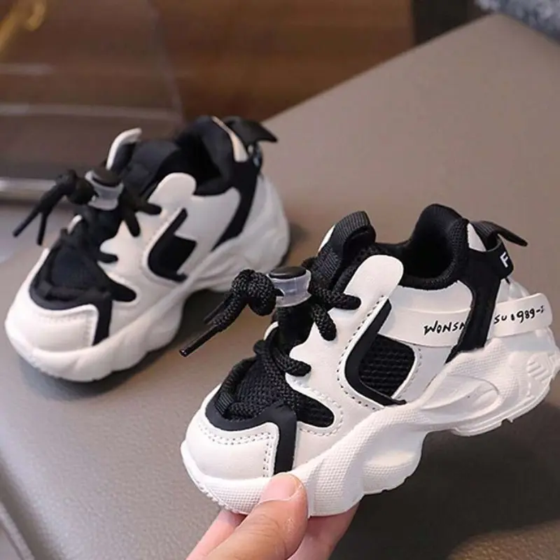 Autumn Mesh Breathable Kid Sport Shoes Lightweight Comfortable Casual Boys Girls Non-Slip Fit for 2-7 Years Old