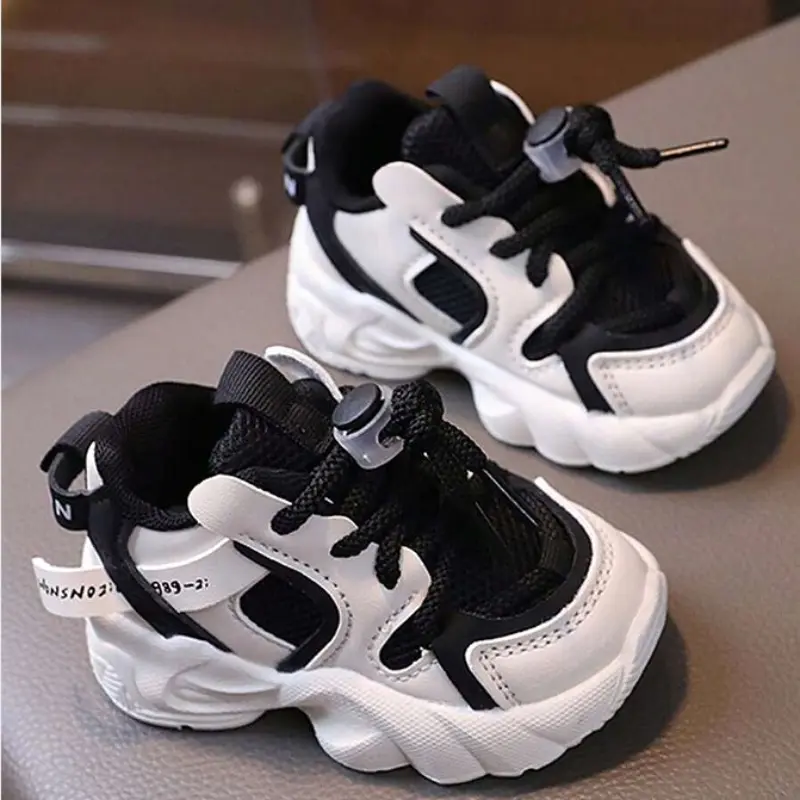 Autumn Mesh Breathable Kid Sport Shoes Lightweight Comfortable Casual Boys Girls Non-Slip Fit for 2-7 Years Old
