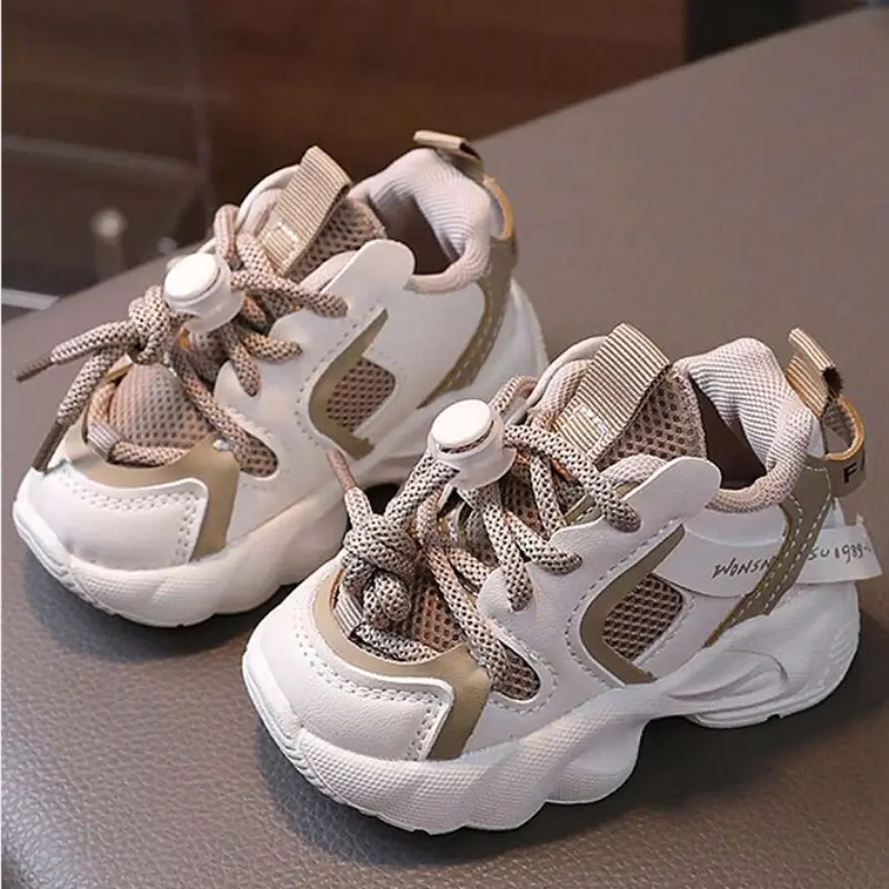 Autumn Mesh Breathable Kid Sport Shoes Lightweight Comfortable Casual Boys Girls Non-Slip Fit for 2-7 Years Old