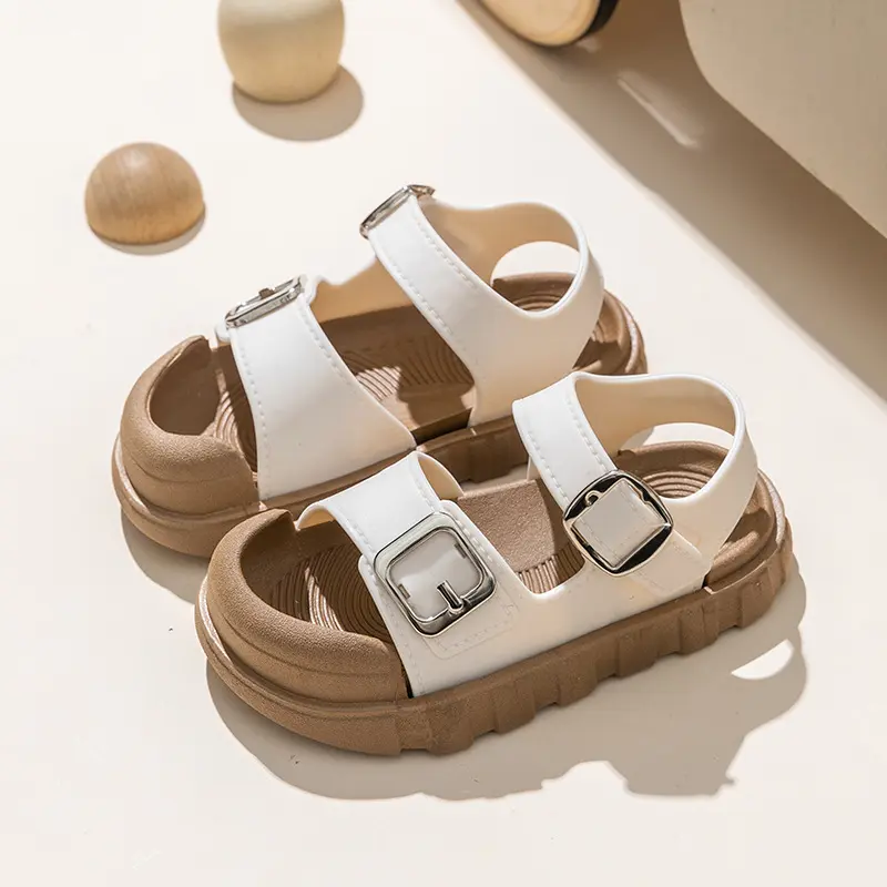 2025 New Girls Summer Sandals Non-Slip Soft Sole Beach Shoes Hook & Loop Toddler Kids Baby Casual Sport Walking Sandals