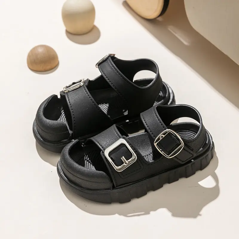 2025 New Girls Summer Sandals Non-Slip Soft Sole Beach Shoes Hook & Loop Toddler Kids Baby Casual Sport Walking Sandals