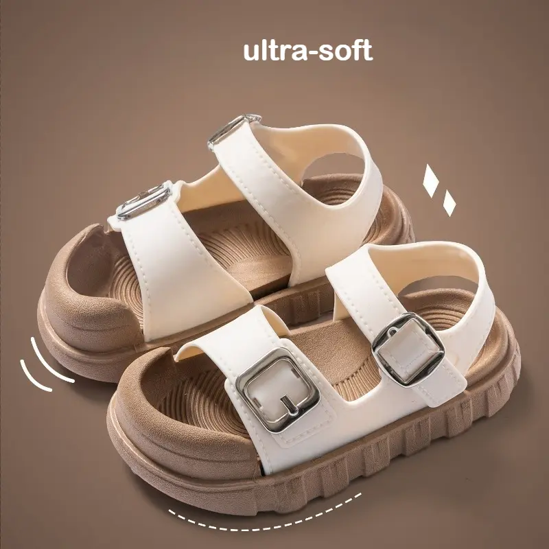 2025 New Girls Summer Sandals Non-Slip Soft Sole Beach Shoes Hook & Loop Toddler Kids Baby Casual Sport Walking Sandals