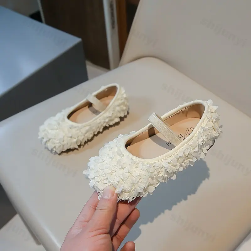 Girls' Ballet Flat Shoes 2025 Summer New Comfortable Non Slip Children Princess Shoes Fashion Sweet Kids Causal Walking Shoes