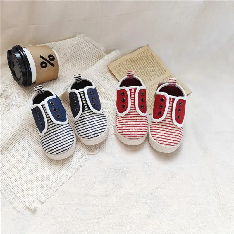 Korean Single Children's Canva Shoes Magic Stick Baby Shoes Soft Bottom Spring Autumn Men's Children's Shoes