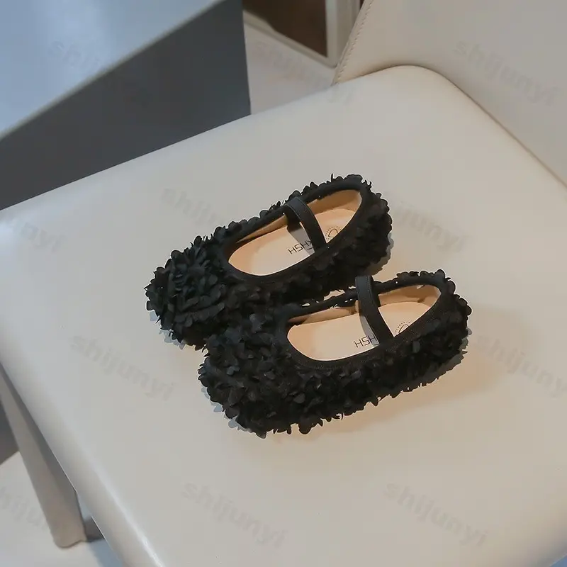 Girls' Ballet Flat Shoes 2025 Summer New Comfortable Non Slip Children Princess Shoes Fashion Sweet Kids Causal Walking Shoes