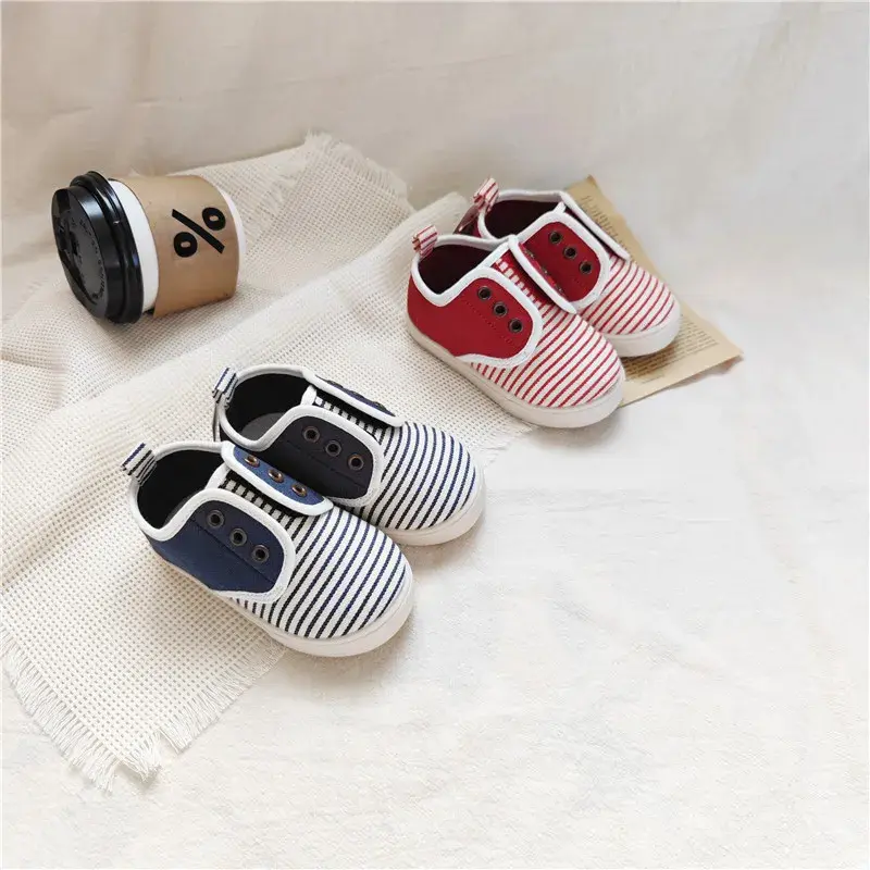 Korean Single Children's Canva Shoes Magic Stick Baby Shoes Soft Bottom Spring Autumn Men's Children's Shoes