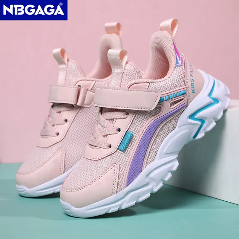 Trendy Lightweight Children Girls' School Shoes Anti-Slip Breathable Outdoor Casual Walking Sneaker Size 28-39