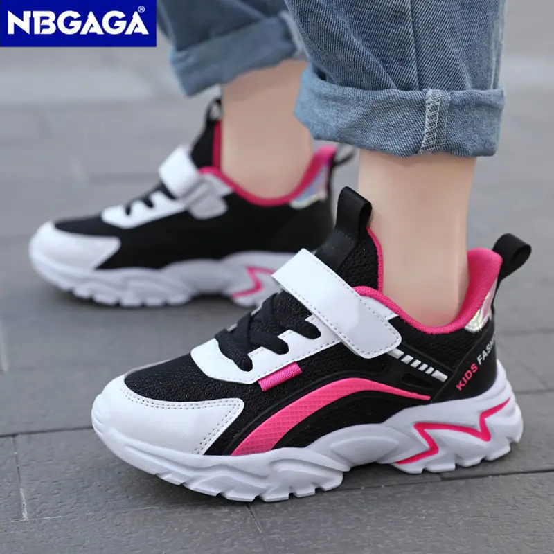 Trendy Lightweight Children Girls' School Shoes Anti-Slip Breathable Outdoor Casual Walking Sneaker Size 28-39