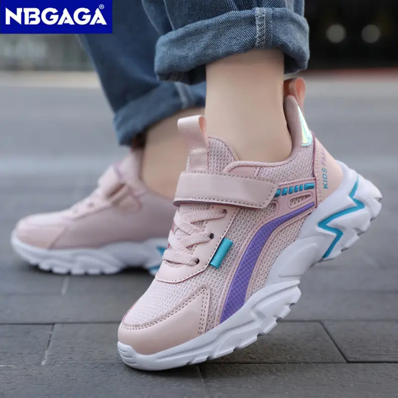 Trendy Lightweight Children Girls' School Shoes Anti-Slip Breathable Outdoor Casual Walking Sneaker Size 28-39