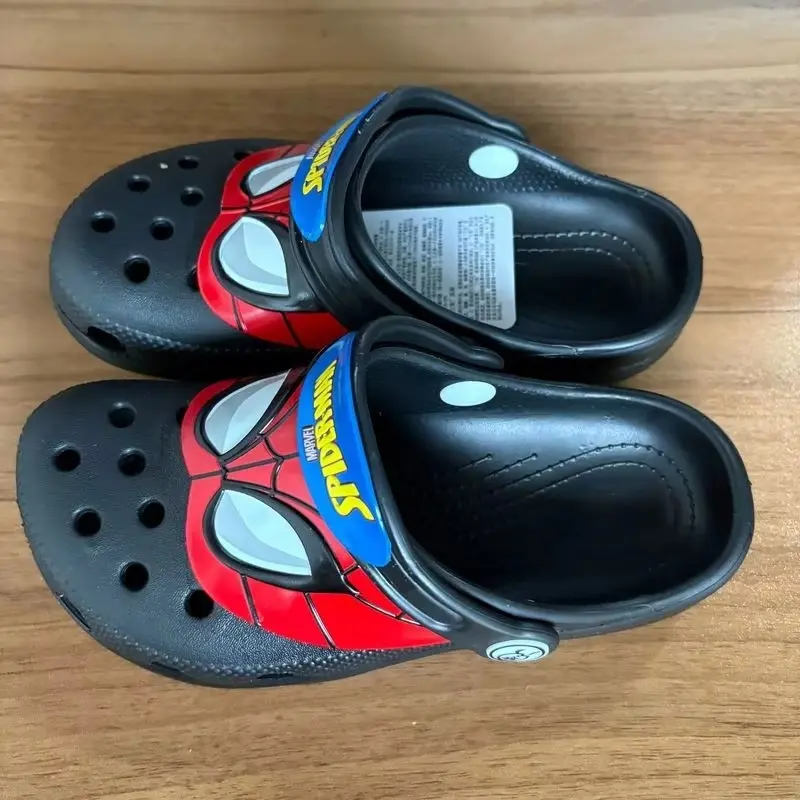 Spiderman Cartoon Anime Waterproof Sandals Breathable Ankle-Wrap EVA Kids Slippers Casual Outdoor Beach Shoes for Children