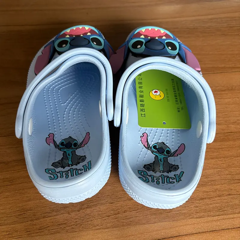 Hot Children Cartoon Stitch Lilo&Stitch Outdoor Sandals Cartoon Solid Waterproof Slippers Breathable Eva Parent-Child Hole Shoes