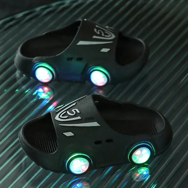 Summer  Children's Slippers Boys and Girls At Home Anti Slip Indoor Handsome Cartoon Car Children's Baby Cool Slippers