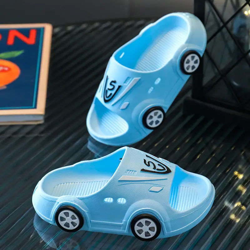 Summer  Children's Slippers Boys and Girls At Home Anti Slip Indoor Handsome Cartoon Car Children's Baby Cool Slippers