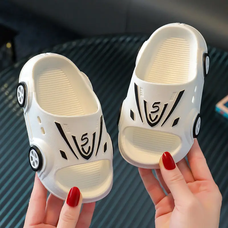 Summer  Children's Slippers Boys and Girls At Home Anti Slip Indoor Handsome Cartoon Car Children's Baby Cool Slippers