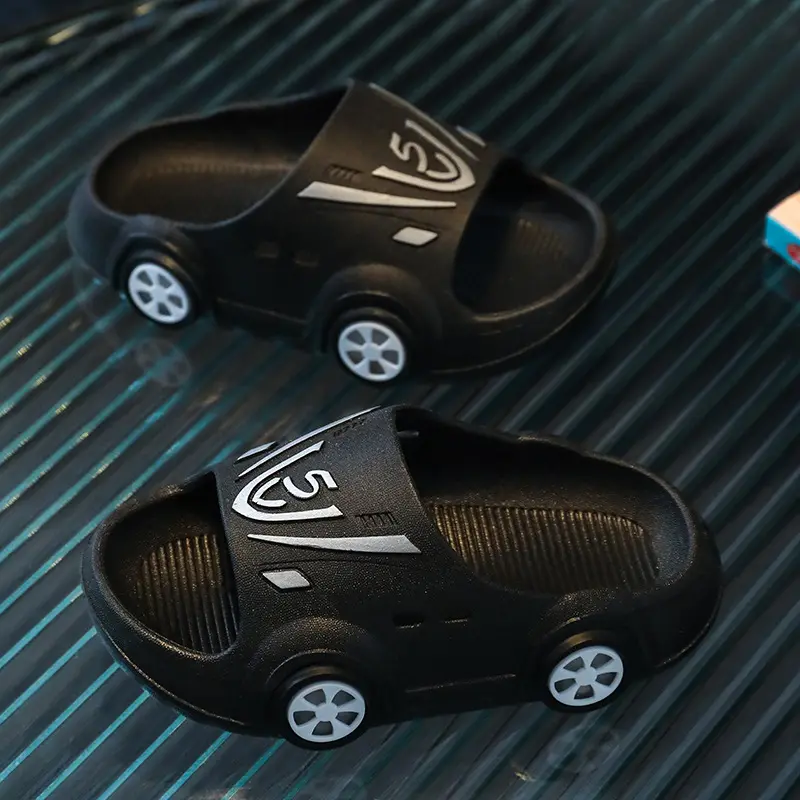 Summer  Children's Slippers Boys and Girls At Home Anti Slip Indoor Handsome Cartoon Car Children's Baby Cool Slippers