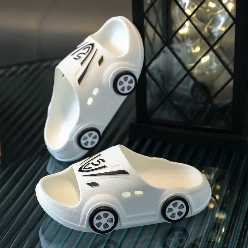 Summer  Children's Slippers Boys and Girls At Home Anti Slip Indoor Handsome Cartoon Car Children's Baby Cool Slippers