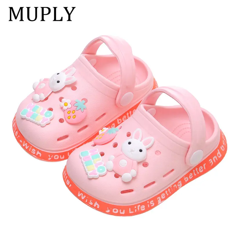 Summer Baby Sandals for Boy Girls Cartoon Bear Kids Flip Flop Toddler EVA Slippers for Children Home Garden Beach Anti Shoes