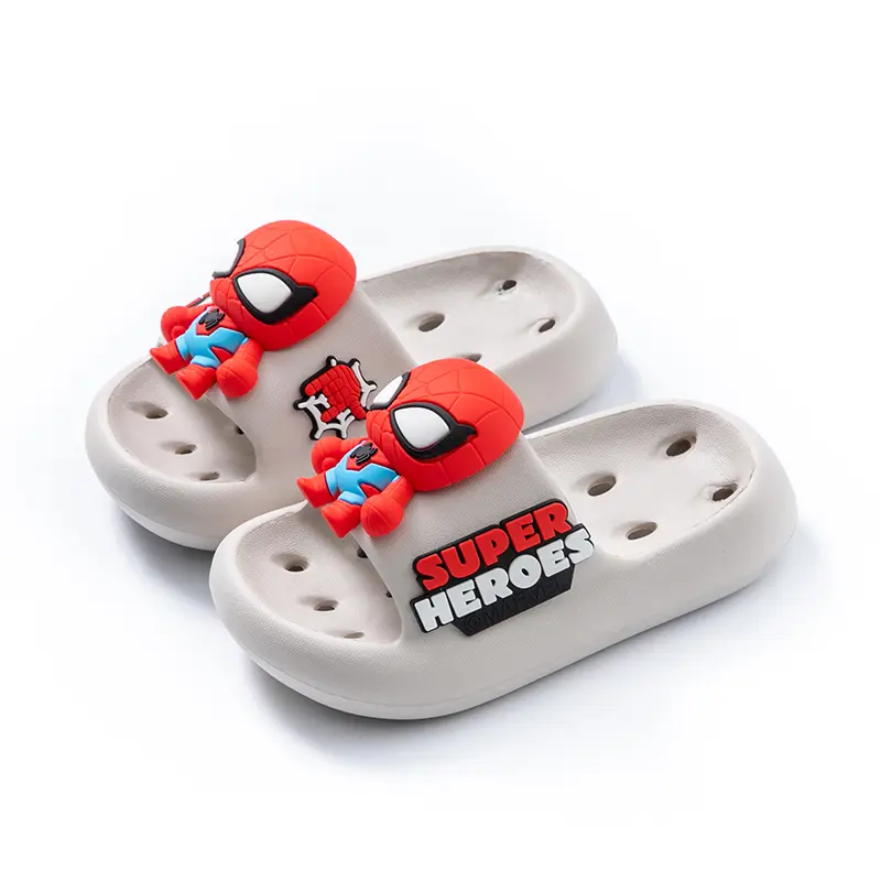 Disney spiderman Children's Slippers Summer boy's Cute Cartoon Anti slip Soft Sole Indoor Bathing Sandals & Slippers
