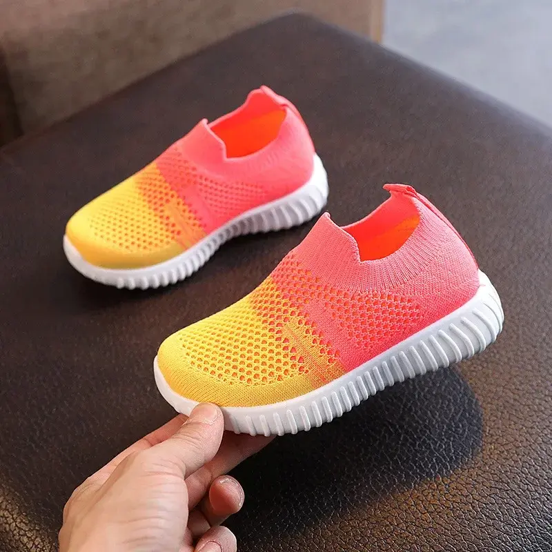 Size 22-33 Kids Shoes Spring 2025 Summer Unisex Boys Girls Sneakers Patchwork Colors Casual Sport Shoes Children Slip-on Shoes